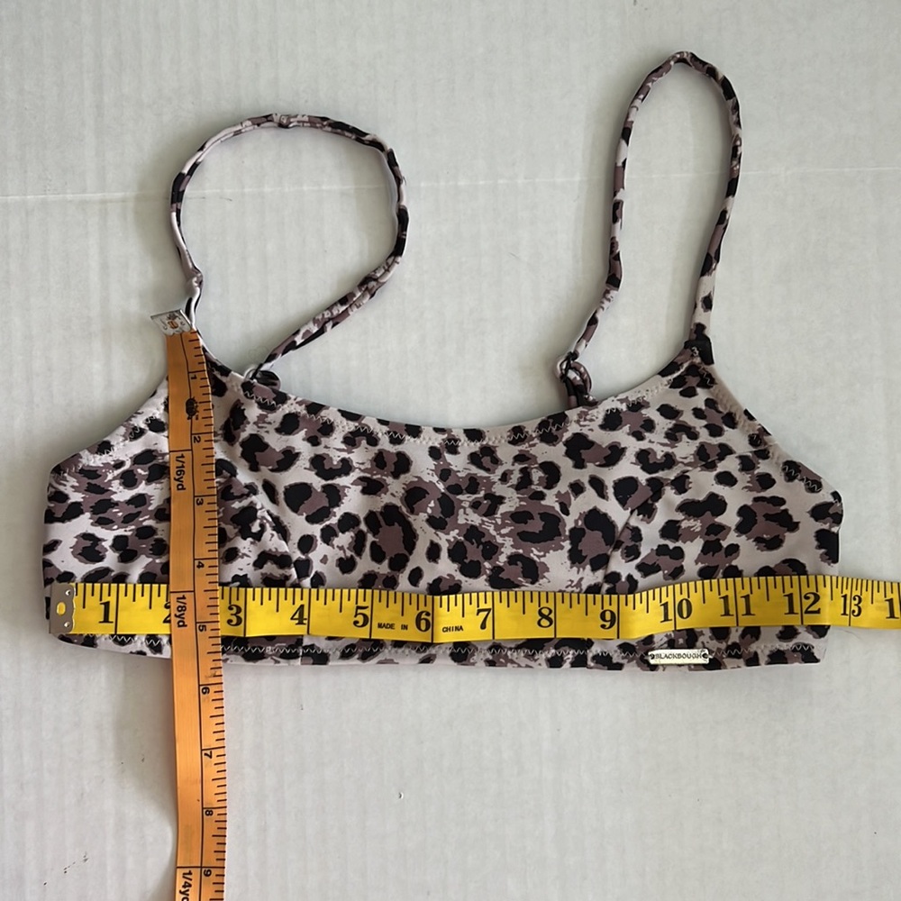 BLACKBOUGH Bikini Top Swim‎ Bathing suit Leopard Animal Print Straps Handmade SM - Picture 7 of 9